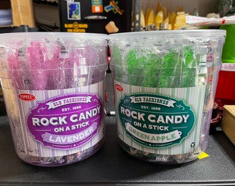 ROCK CANDY On A Stick and GOLD Mine Bubble Gum! New Flavor!