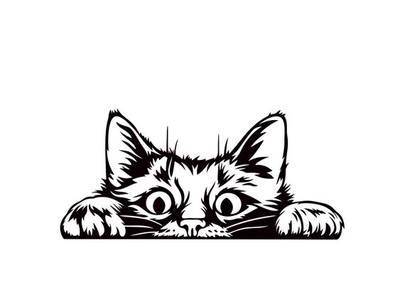 Cat vinyl decal deals