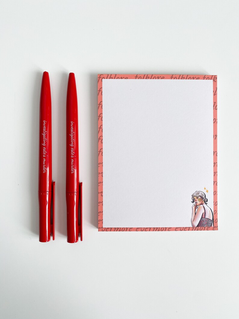 Stationery Set No Body No Crime Ballpoint Pen Gift Idea for Women Engraved Pen Gift for Best Friend Taylor Swift Inspired Pen