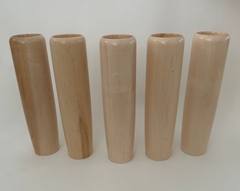 5er-Pack 10-Zoll-Baseballschläger - (Naturholz)