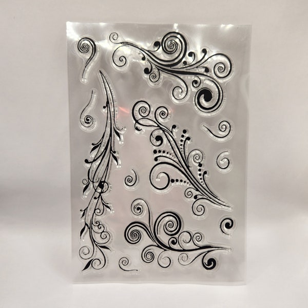 Curly Que Scroll Border stamp pack