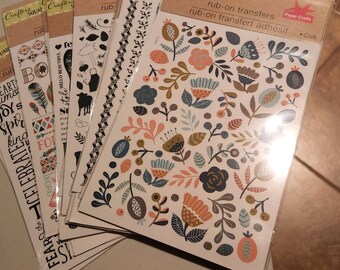 Rub on Transfers - Etsy