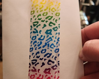 REGENBOOG LEOPARD Nail Craft Folie Enkele Strip