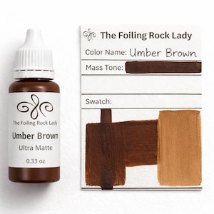 Burnt Umber Acrylic Fluid Shot, custom hand blended concentrated pigment paint