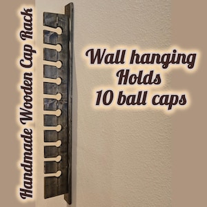Vertical Wall-mounted hat rack / Hat storage / Custom made hat rack / Baseball Cap rack / Rustic hat rack / Trucker hat rack / Cap rack