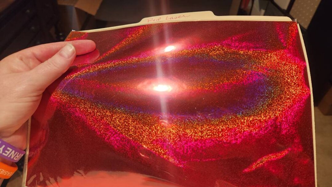 Red Laser Foil Transfer Sheet Etsy