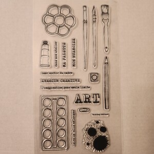 Art and Swatching Clear Stamp set (French) I think