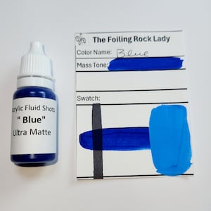 Blue Acrylic Fluid Shot, custom hand blended concentrated pigment paint