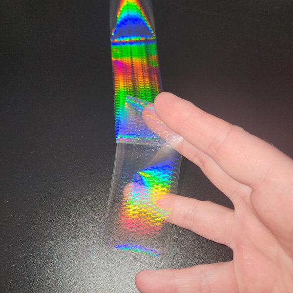 Holographic Transparent Fishscale Nail Foil Strip