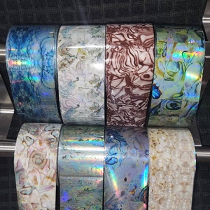 Mother of Pearl and Abalone Nail Foil 8 strip set