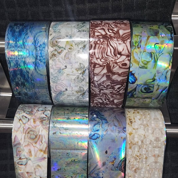 Mother of Pearl and Abalone Nail Foil 8 strip set