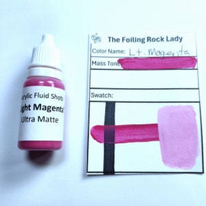 Light Magenta  Acrylic Fluid Shot, custom hand blended concentrated pigment paint