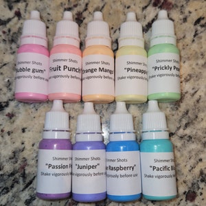 Gelato Gellies liquid Shimmer Shots Watercolor/ acrylic hybrid Paint set of 9.