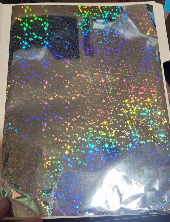 Holographic Silver Stars Transfer Foil Sheet - Etsy