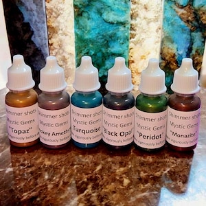 Mystic Gems Liquid Shimmer Shots Watercolor/ acrylic hybrid Paint 6 colors