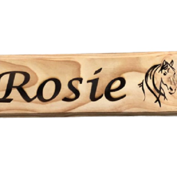 Handmade Personalised Horse Dog Wooden Name Stable Door Signs