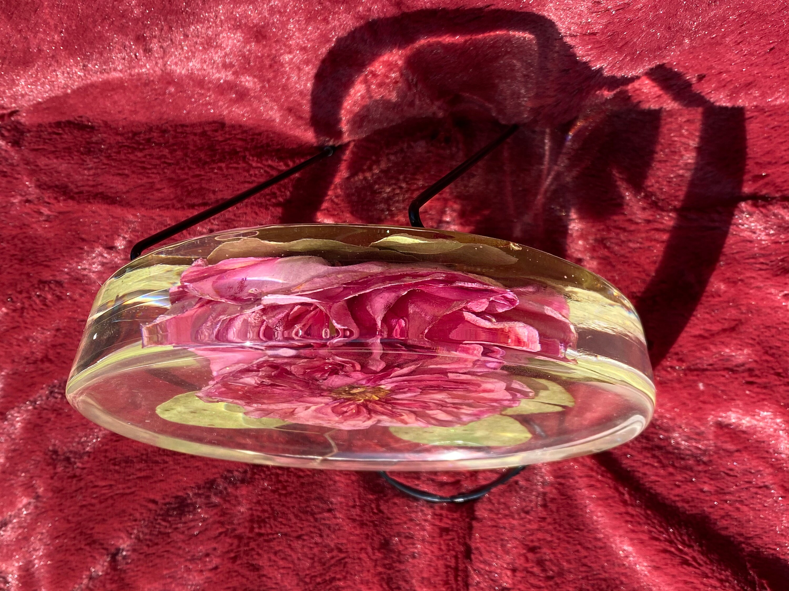 Pink Rose in Resin Etsy