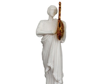 Apollo - Greek Roman God of the Sun,Light,Music,Poetry,Healing,Prophecy,Knowledge,Order,Beauty,Archery,Agriculture - Alabaster Statue