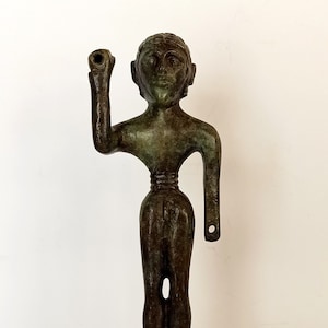 Spear bearer -  Doryphoros - 750-725 B.C. - Olympia, Archaeological Museum - Marble Base - Museum Replica - pure Bronze Sculpture
