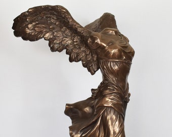 Winged Victory - Nike of Samothrace - One of the World's Most Celebrated Sculptures - Louvre Museum - Reproduction - Cold Cast Bronze Resin
