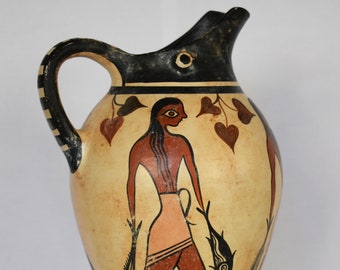 Vessel with Fisherman - Minoan - Phylakopi, Milos island- 1600 B.C. - Ceramic Vase