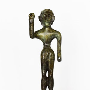Spear Bearer - 750-725 BC - Archaeological Museum of Olympia - Marble Base - Replica - Pure Bronze  Statue