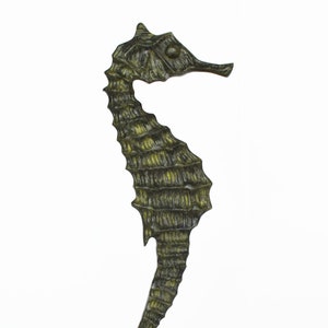 Hippocamps Seahorse - Sea Animal Figurine - marine divinity - pure Bronze Sculpture - Symbol of Poseidon - good luck and protection
