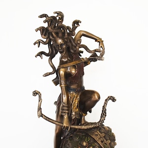 Medusa - Gorgo - The only mortal of the three Gorgons - Snake-Haired Lady - Monster Figure  - Perseus Myth - Cold Cast Bronze Resin