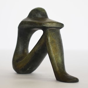 Cycladic figurine - ancient Greek reproduction  - pure Bronze Sculpture