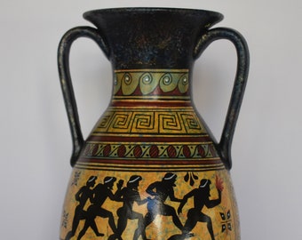 16.5cm  6.49in *FREE SHIPPING* Ancient Greek Ceramic Amphora Vase of the Geometric Period Handmade in Greece
