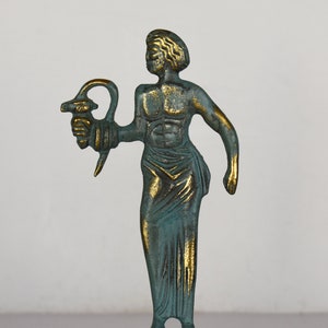 Asclepius - Ancient Greek God of Medicine and Doctors -Father of Hygeia, Iaso, Panacea, Aegle - Marble Base - pure bronze  statue