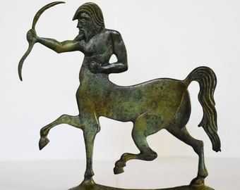 Centaure de la Grèce antique - En partie humain et en partie cheval - Réplique de musée - Sculpture en bronze pur