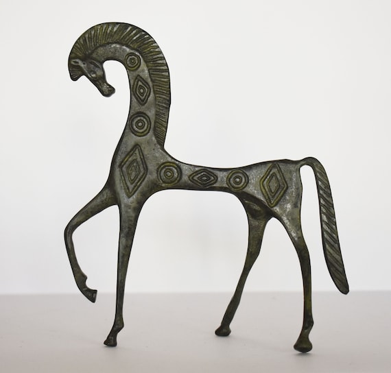 古代ギリシャの馬 - 純ブロンズ彫刻 - 富と繁栄の象徴 - Etsy 日本