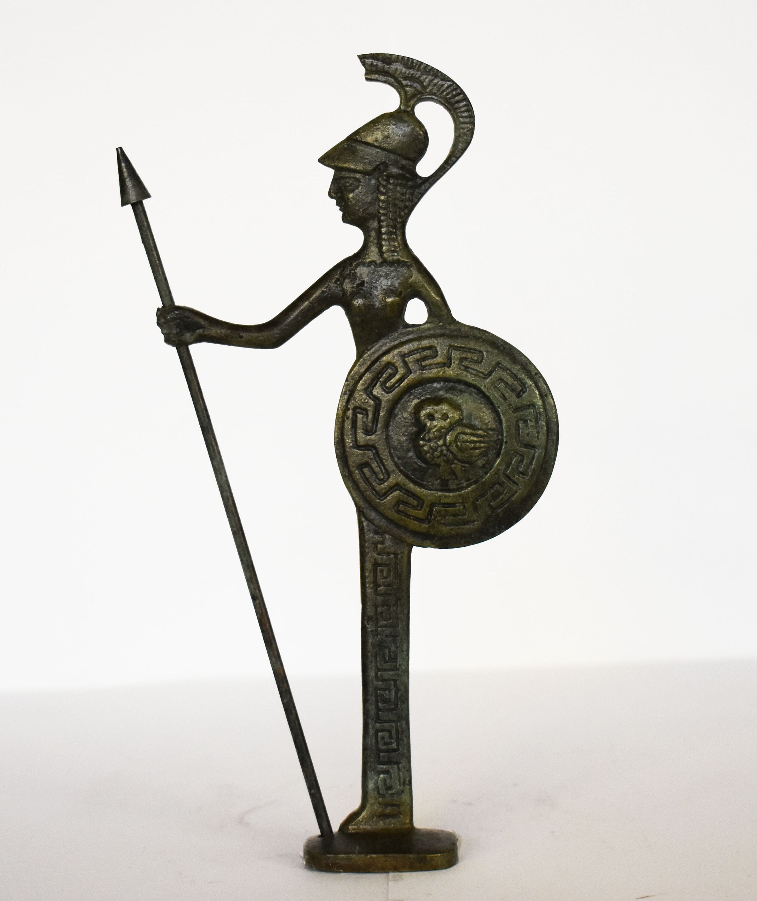 フクロウと槍を持つミネルヴァのアテナ - ギリシャ神話の知恵、工芸