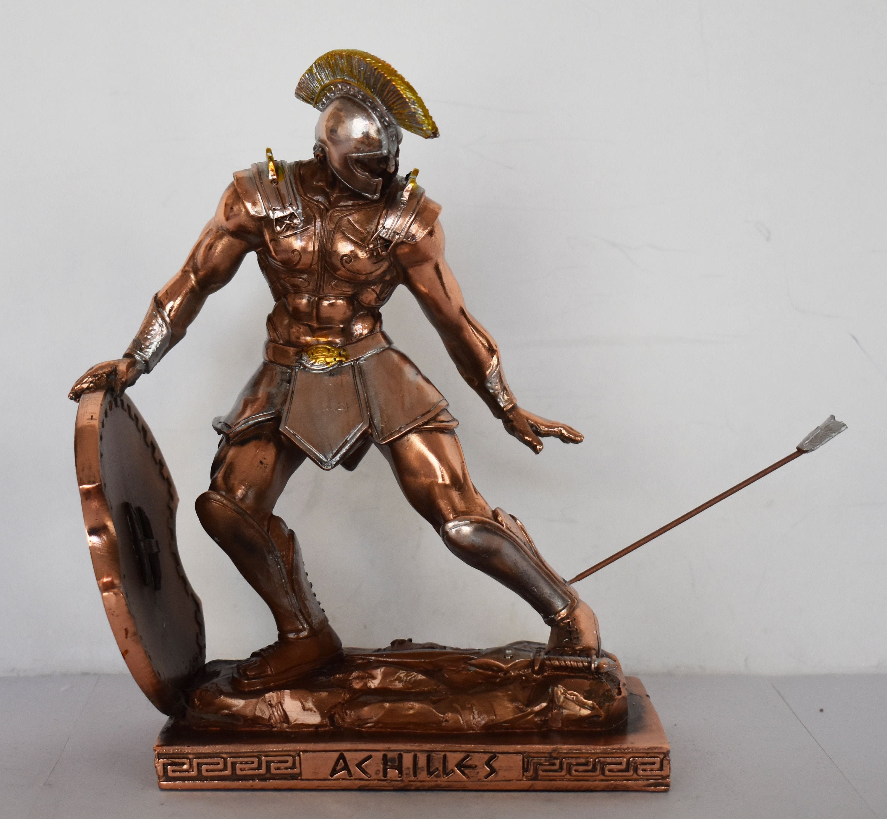 Achilles King of the Myrmidons Legendary Greek Hero Son of Thetis and  Peleus Trojan War Homer's Iliad Copper Plated Alabaster 