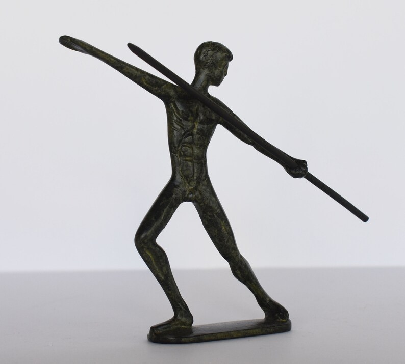 Javelin Thrower Athlete Ancient Greek Olympic Games Pure Etsy