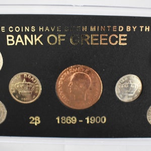 Drachmas - National Currency of Greece - Pre-Euro Coinage - 1869 - 1900 -  Original Coins Collection
