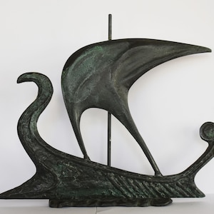 Ancient Greek Athenian Ship - Trireme, Warship - Reproduction  - pure Bronze Sculpture