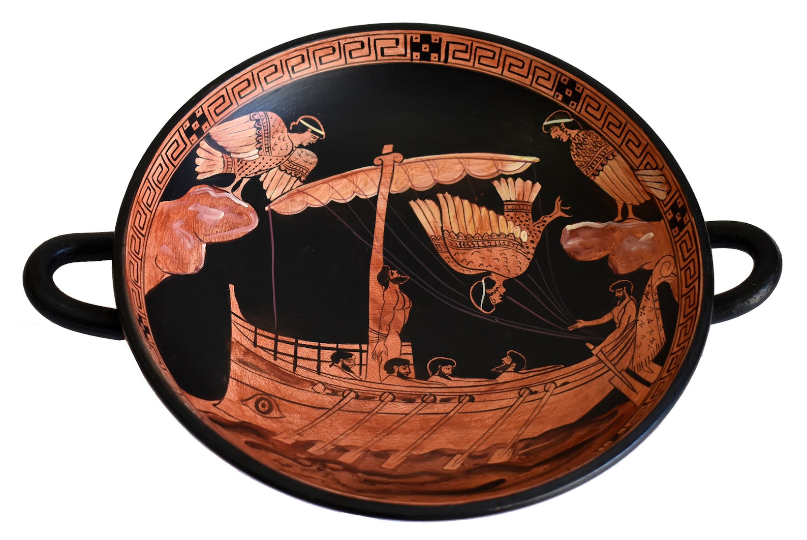 Odysseus Passing the Sirens Red Figure Small Kylix Vase by Etsy