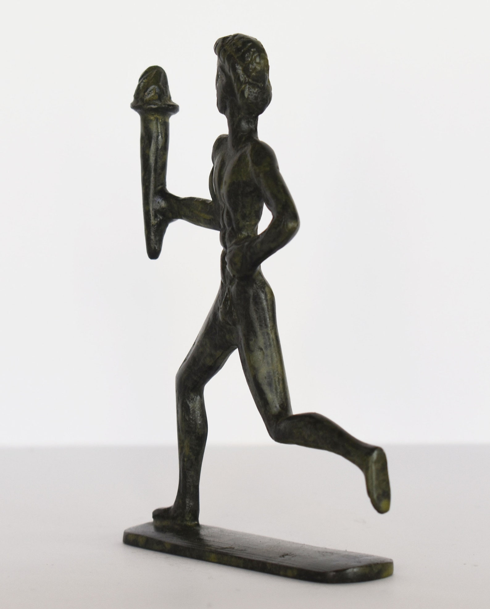 Torchbearer Ancient Greek Olympic Games Pure Bronze Etsy
