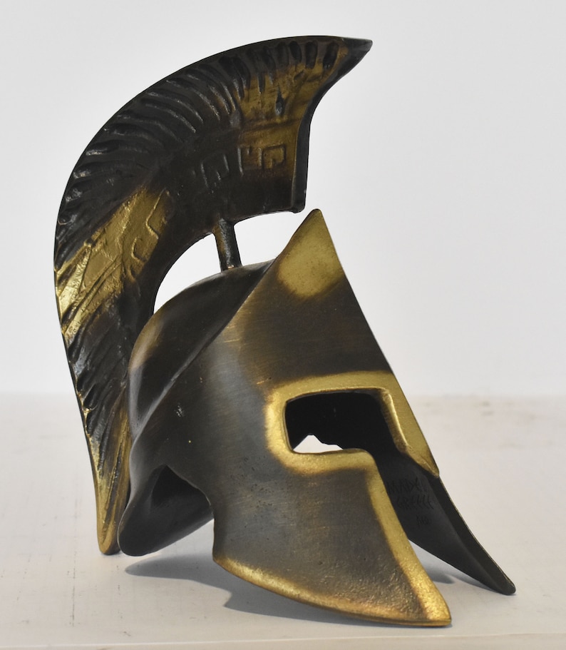 Battle of Thermopylae Spartan king 300 Spartans pure bronze statue Leonida/'s Helmet