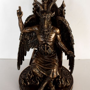 Baphomet Deity worshipped by the Knights Templar and into various Occult and Western Esoteric traditions Cold Cast Bronze Resin image 9