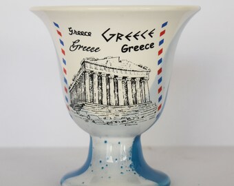 Harilla Pythagorean Cup – Ceramic Greedy Cup With Geometric Design, Handmade In Greece (4.3 X 3.9 Inches)