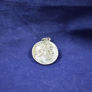 Antinous and Hadrian An Ancient Love Story over the Centuries Twosided Medallion Pendant 925 Sterling Silver image 2