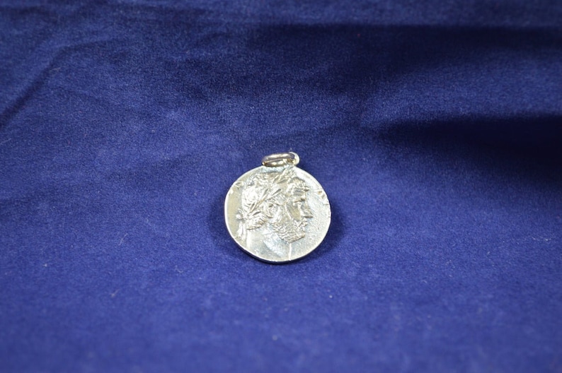 Antinous and Hadrian An Ancient Love Story over the Centuries Twosided Medallion Pendant 925 Sterling Silver image 2