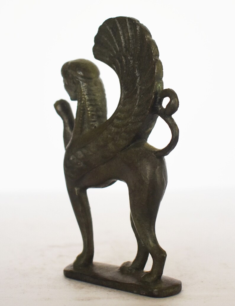 Sphinx Sculpture - Ancient Greek Reproduction - Pure Bronze Statue - Etsy