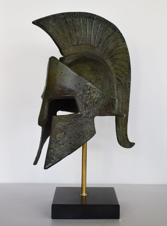 Ancient Greek Bronze Museum Replica Vintage Spartan Warrior Battle Helmet 300