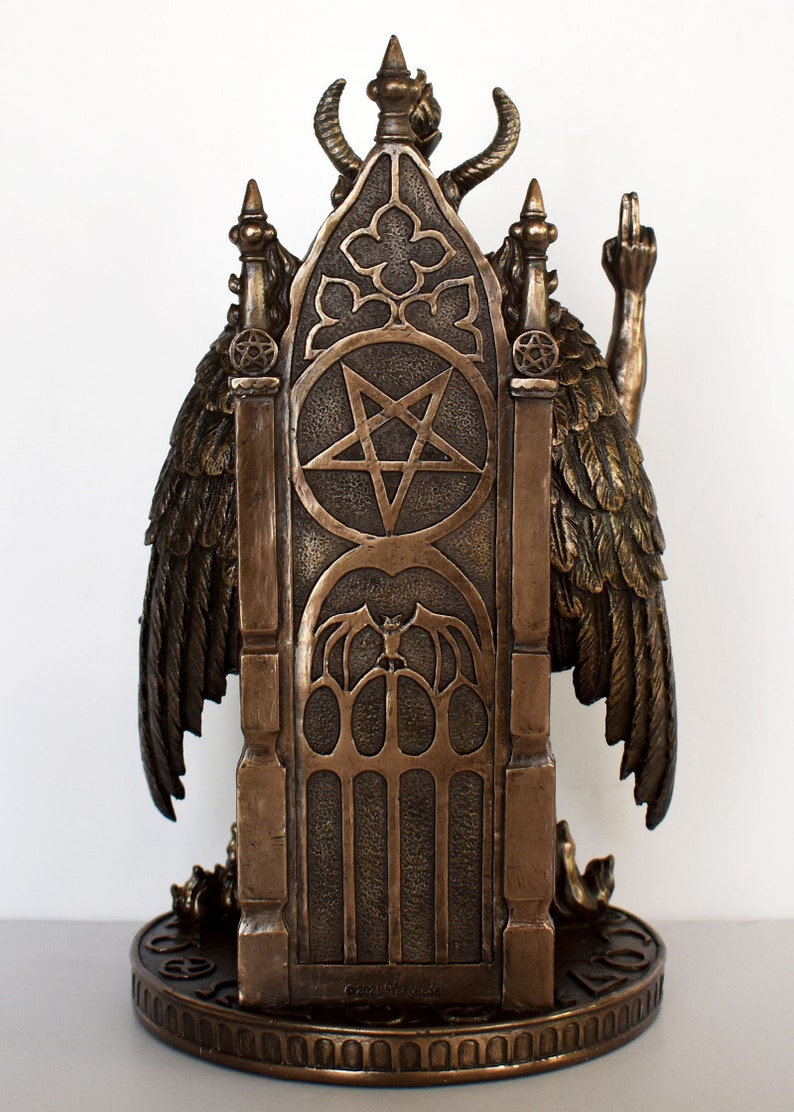 Baphomet Deity worshipped by the Knights Templar and into various Occult and Western Esoteric traditions Cold Cast Bronze Resin image 5