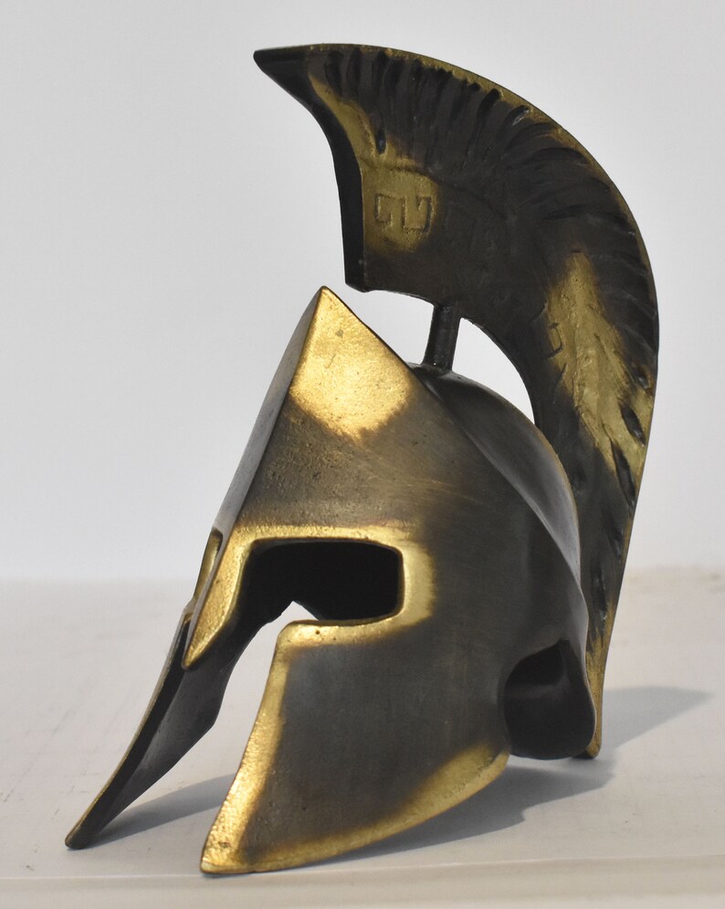 Battle of Thermopylae Spartan king 300 Spartans pure bronze statue Leonida/'s Helmet