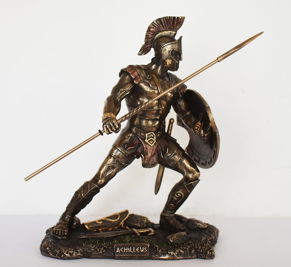 Achilles King of the Myrmidons Greek Hero Son of Thetis and Peleus Trojan  War Homer's Iliad Cold Cast Bronze Resin -  UK